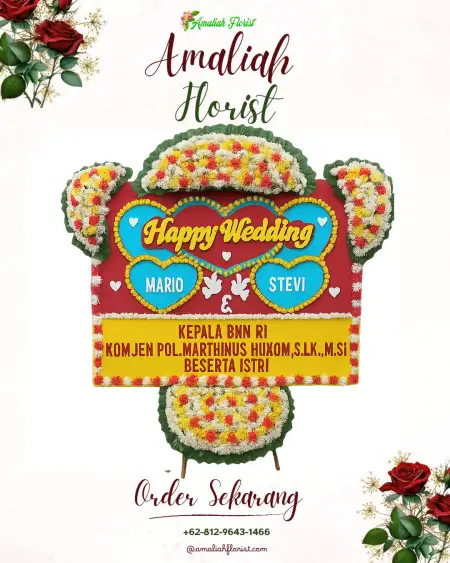 Papan Bunga Pernikahan Lepo Lepo